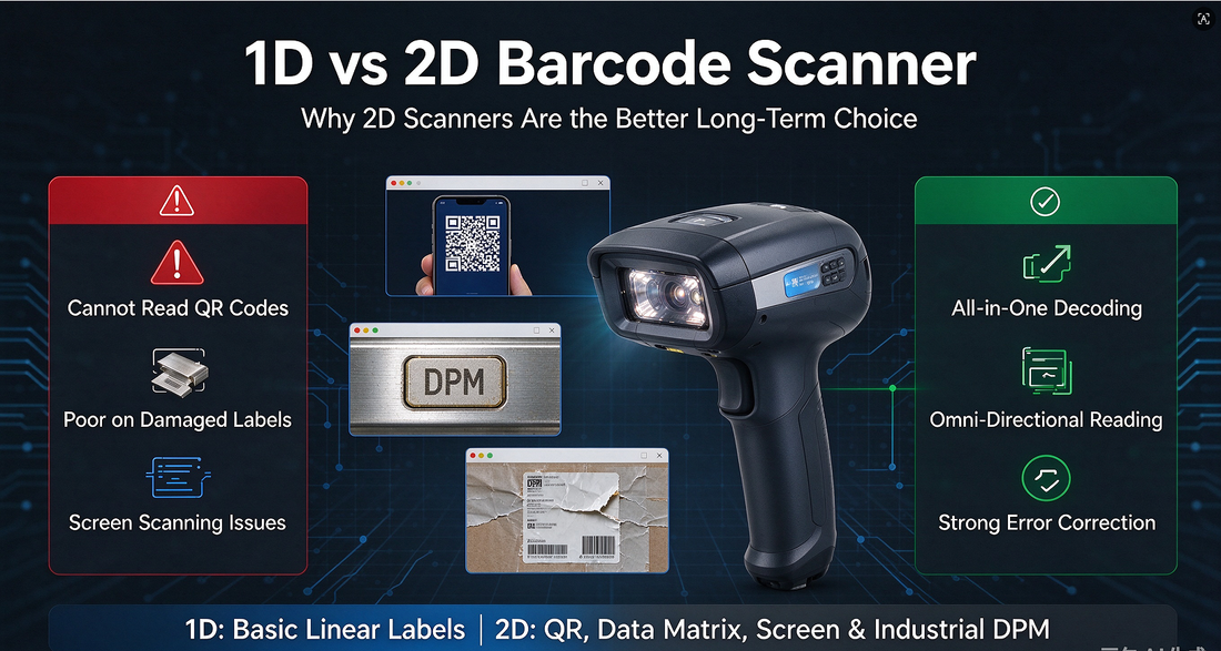 1D vs 2D Barcode Scanner: Key Differences, Pros & Cons to Choose Right