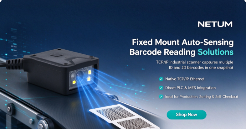 TCP/IP Fixed Barcode Scanner: Simultaneous Multi-Code Reading for Industrial Automation