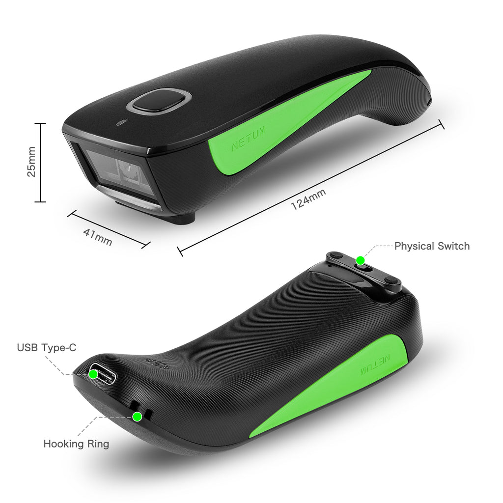 NETUM C740 3-in-1 Wireless 1D CCD Barcode Scanner
