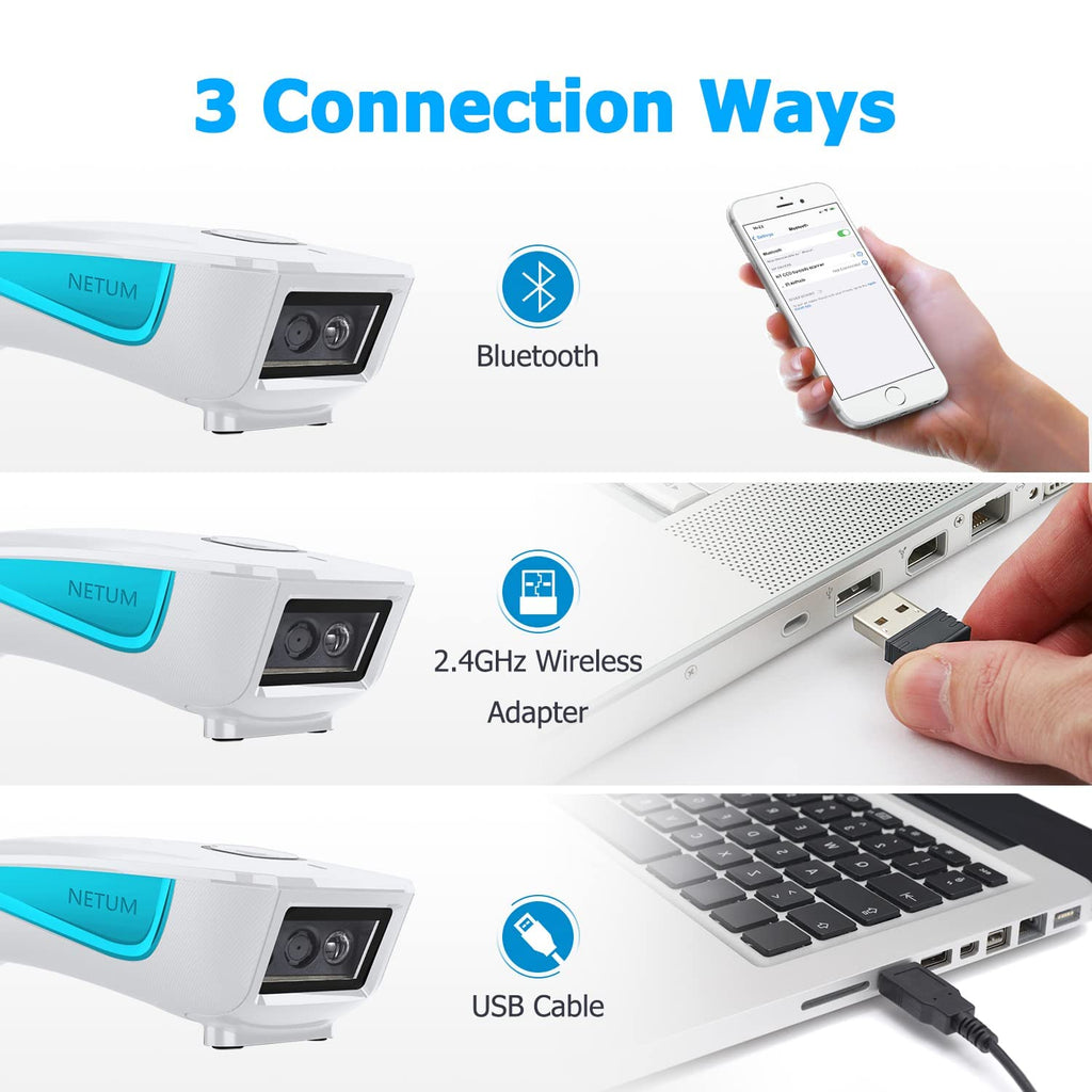 NETUM C850 Portable 2D CMOS Wireless Barcode Scanner