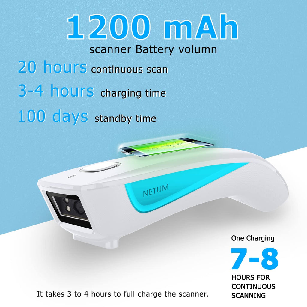 NETUM C850 Portable 2D CMOS Wireless Barcode Scanner
