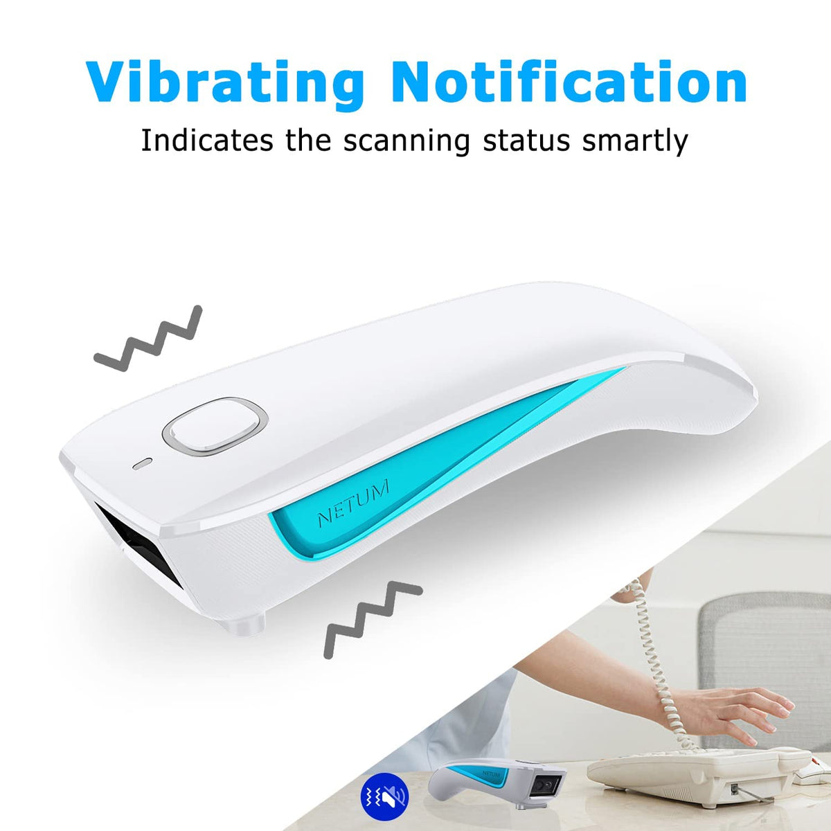 NETUM C850 Portable 2D CMOS Wireless Barcode Scanner