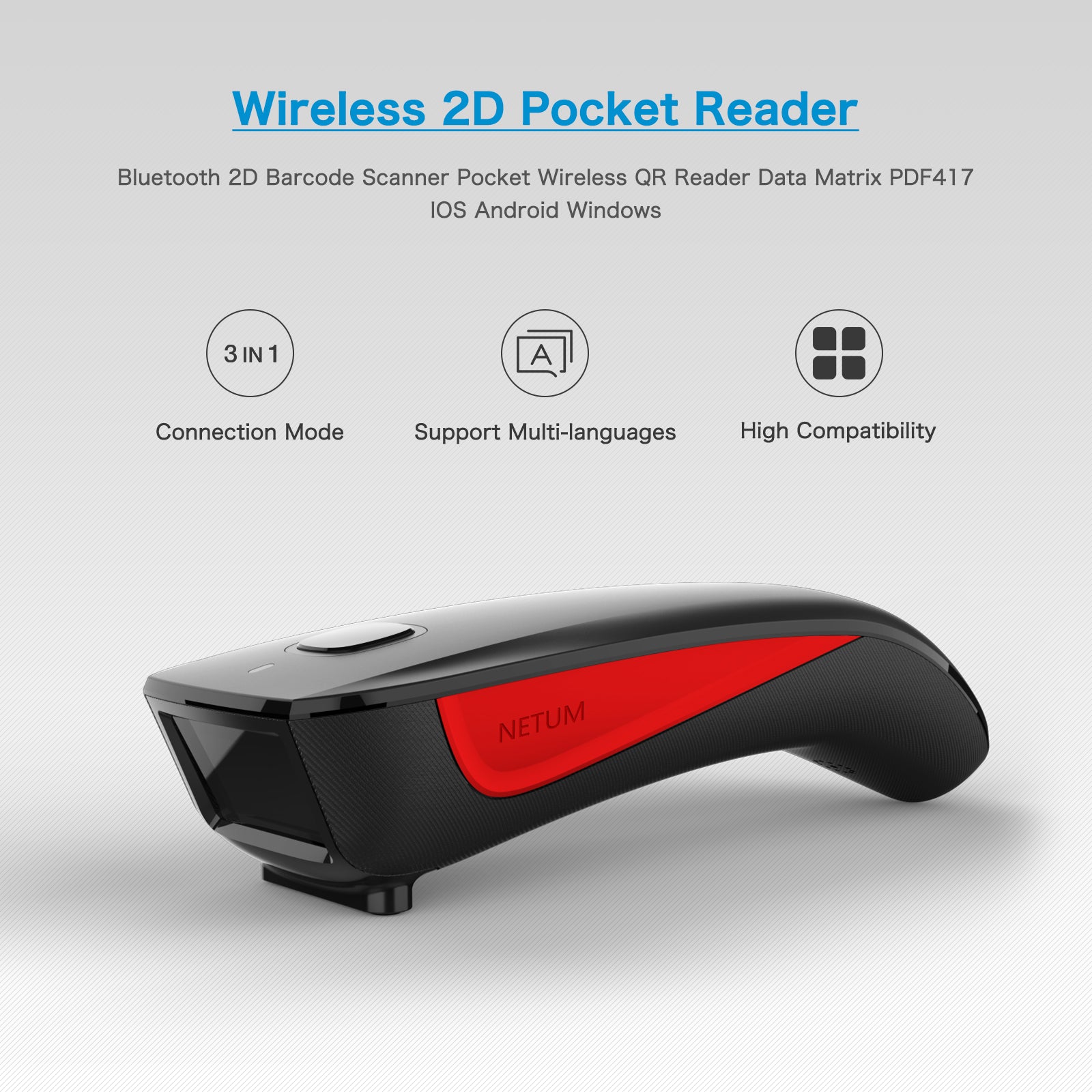 NETUM C990 3-in-1 2D Barcode Scanner