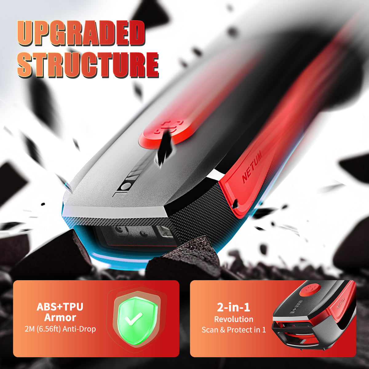 NETUM CS9000 Long Range Wireless 1D 2D Barcode Scanner
