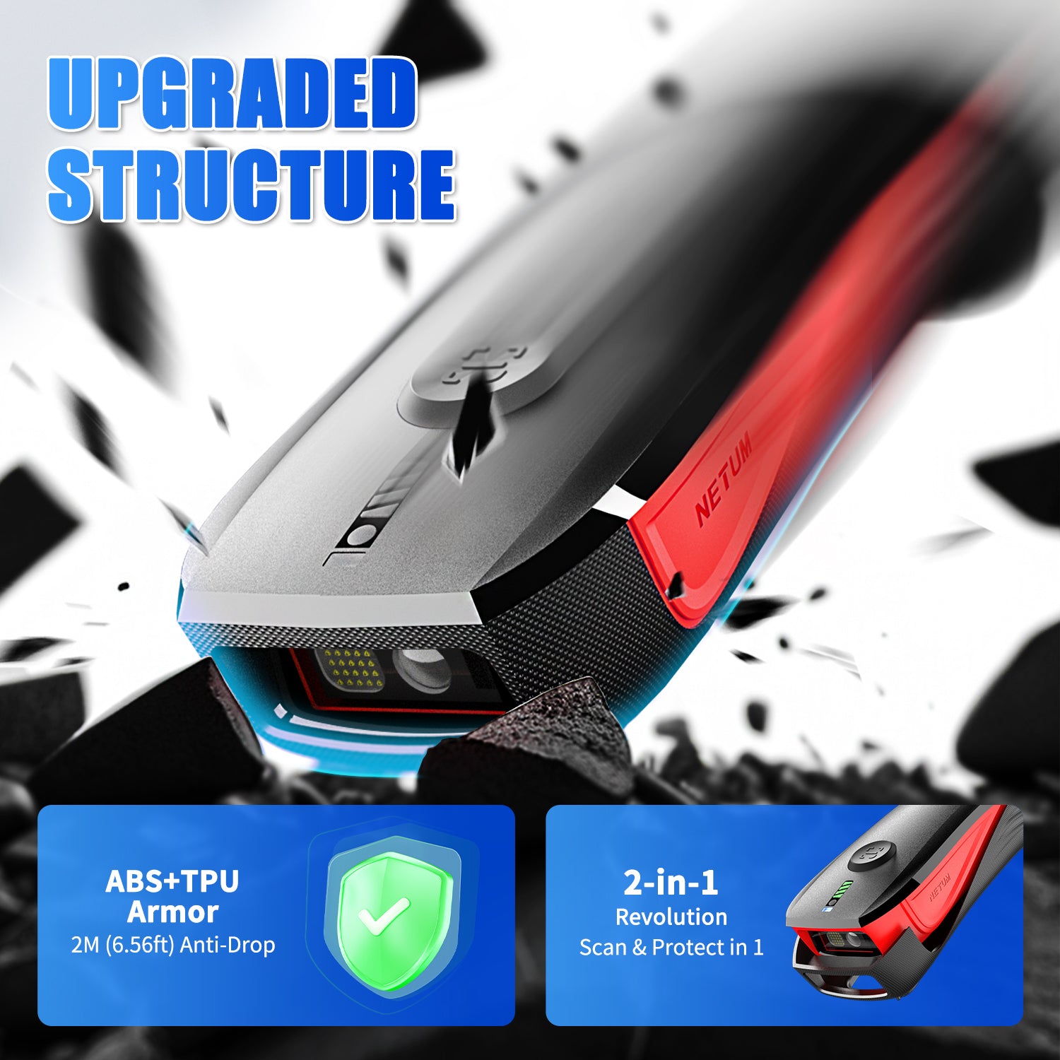NETUM CS9501 Wireless Handheld 1D 2D Barcode Scanner