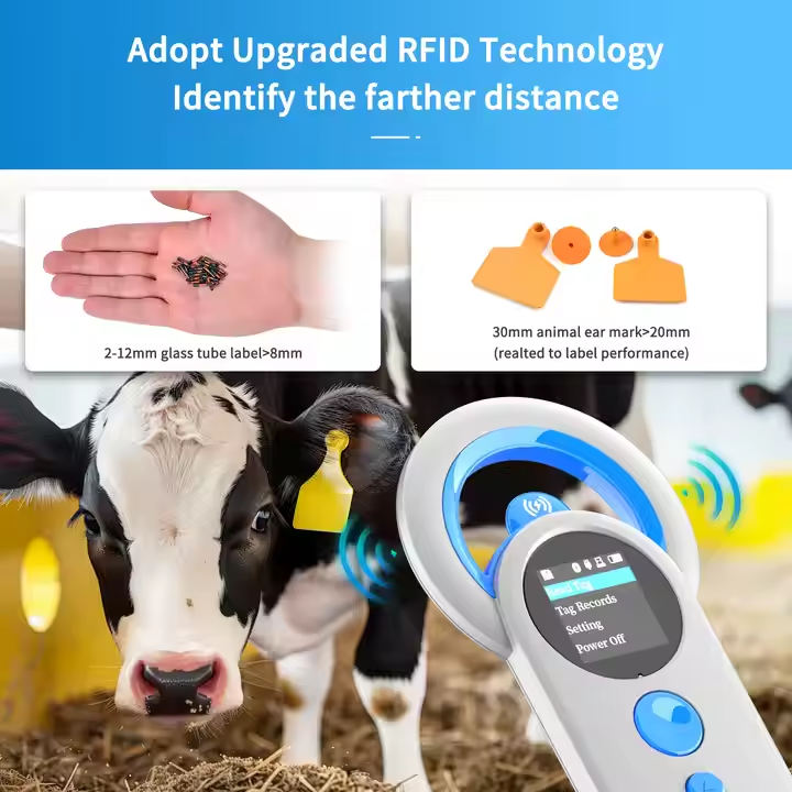 NETUM DJ130 134.2KHz Animal RFID Reader 3-in-1 Wireless Pet Microchip Scanner with TFT Display