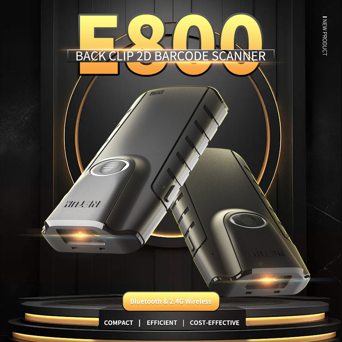 NETUM E800 Mini Portable 2D CMOS Wireless Barcode Scanner