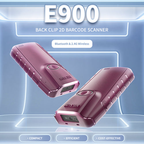 NETUM E900 Portable Back Clip 2D Bluetooth Barcode Scanner