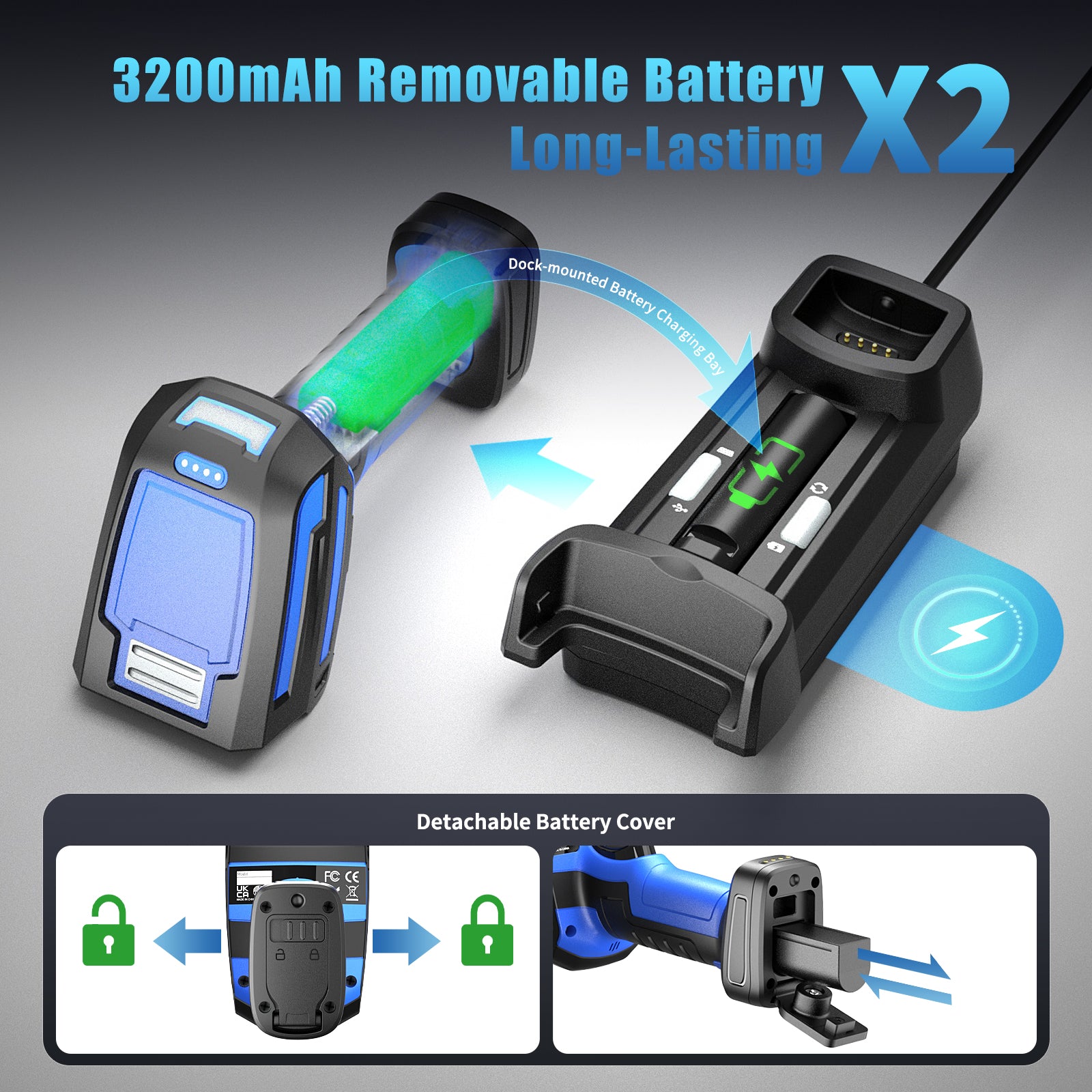 NETUM GY-60U 10M Ultra Long Range Wireless Barcode Scanner