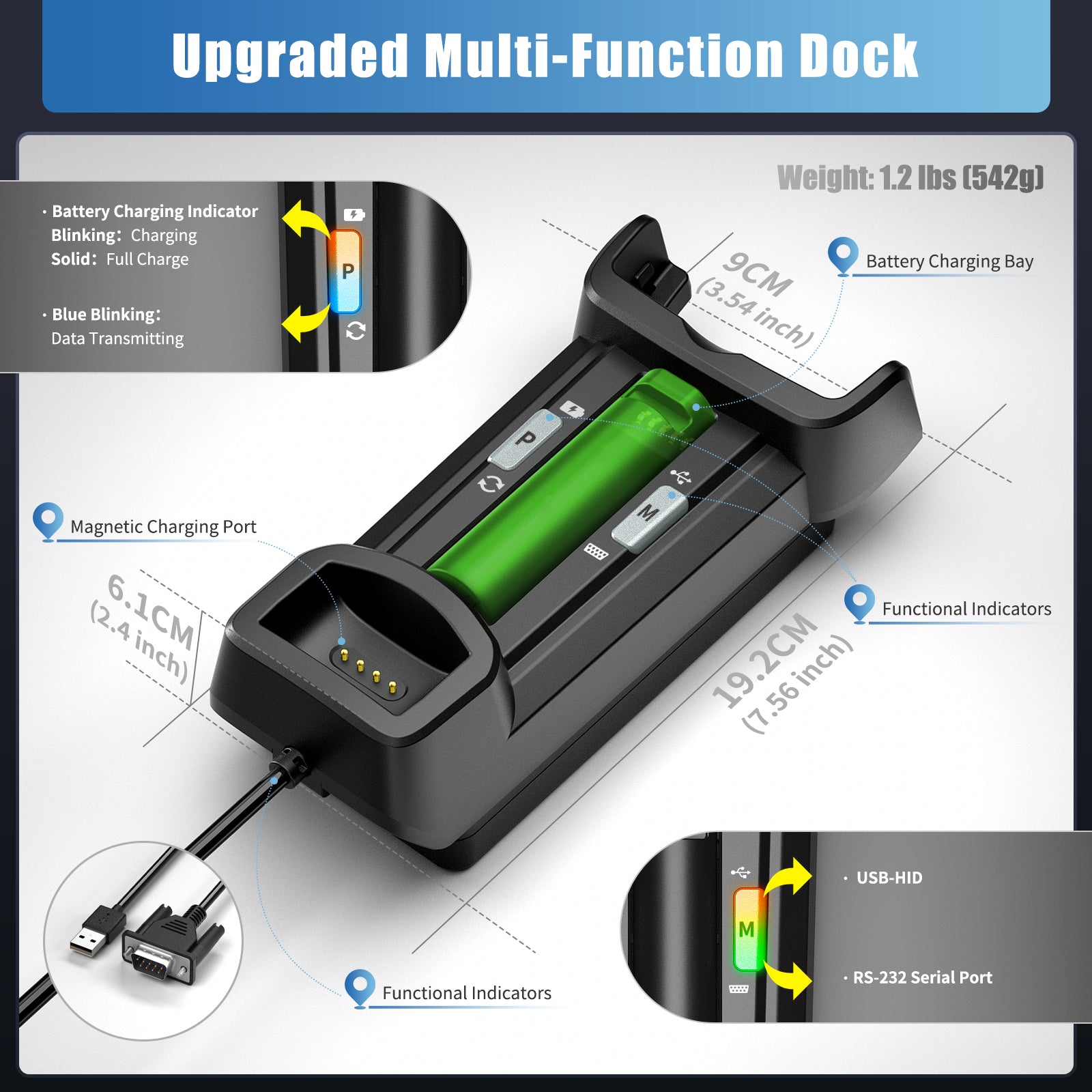 NETUM GY-60U 10M Ultra Long Range Wireless Barcode Scanner