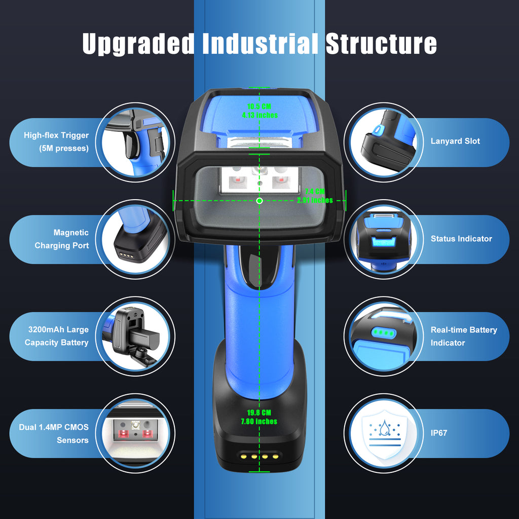 NETUM GY-60U 10M Ultra Long Range Wireless Barcode Scanner