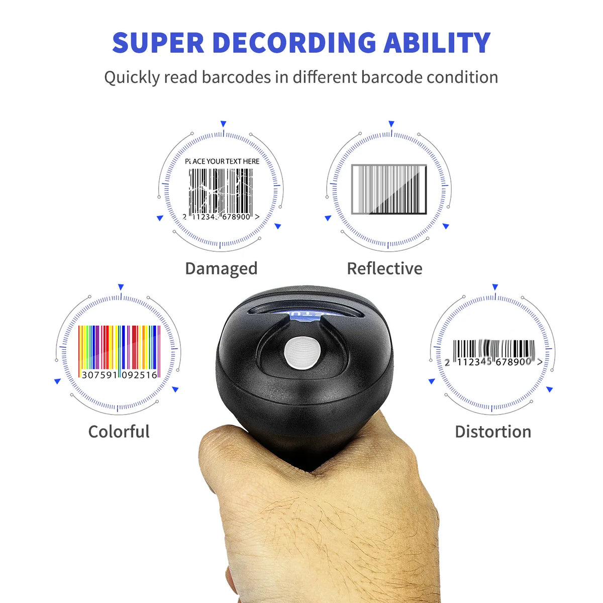 NETUM L6 2.4G Wireless 1D CCD Barcode Scanner