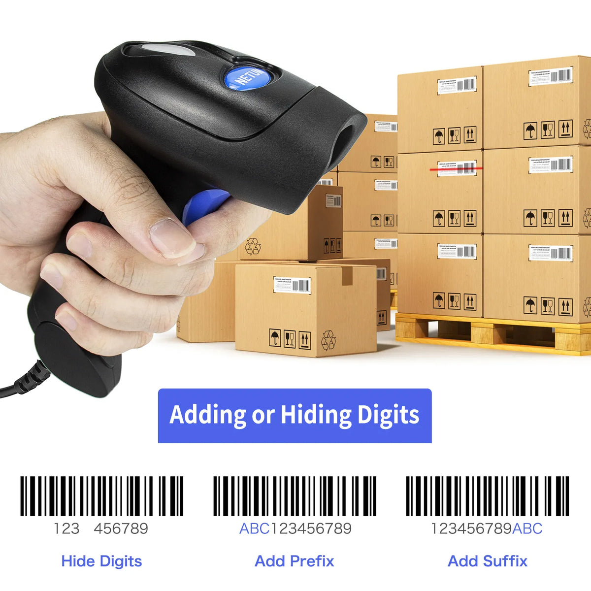 NETUM L6 2.4G Wireless 1D CCD Barcode Scanner