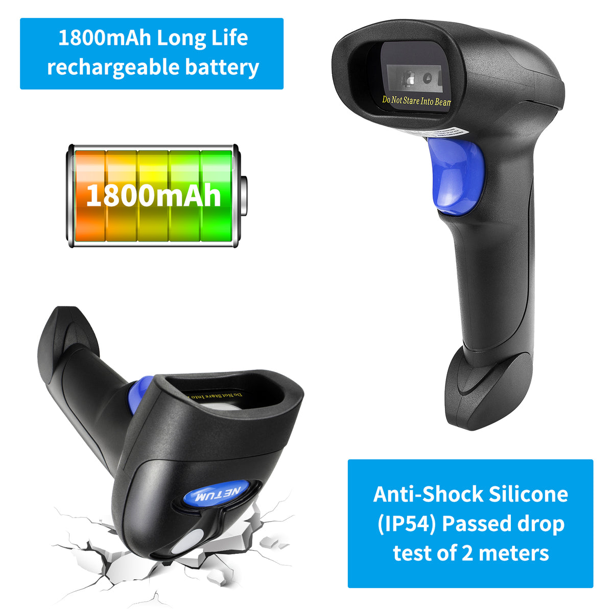 NETUM L8BL Triple-Mode Wireless 2D Barcode Scanner
