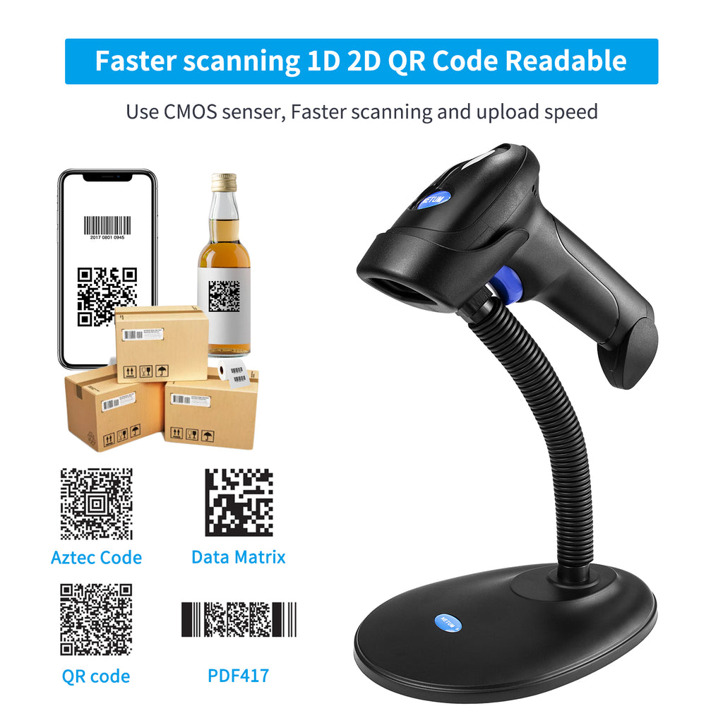 NETUM L8BL Triple-Mode Wireless 2D Barcode Scanner