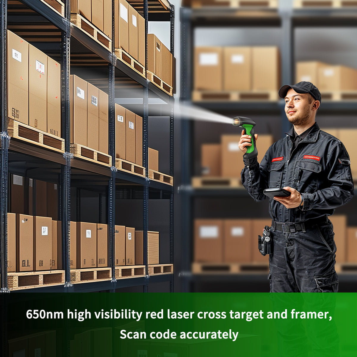NETUM NT-1900 Rugged Long-Depth 1D 2D Barcode Scanner