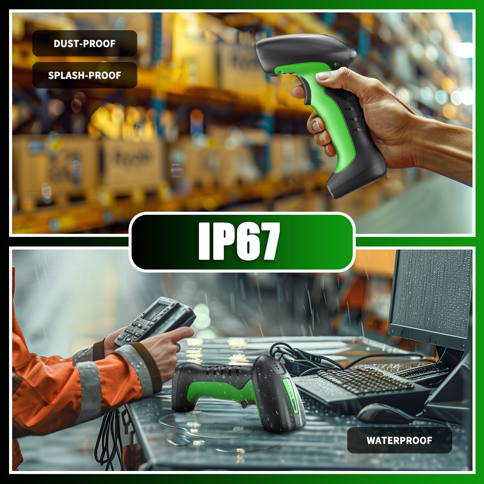 NETUM NT-1900 Rugged Long-Depth 1D 2D Barcode Scanner