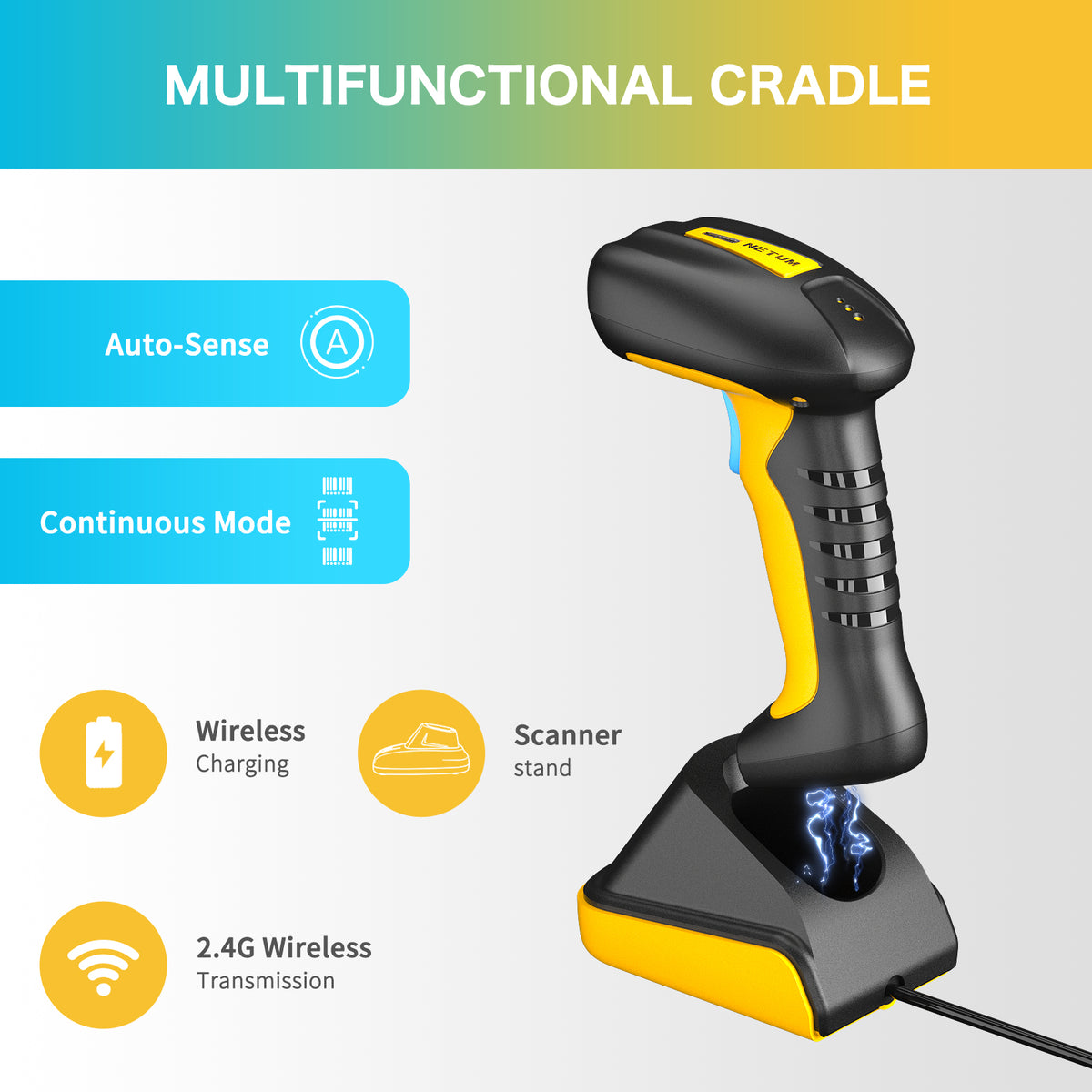 NETUM RD-1200 Rugged Industrial Wireless Barcode Scanner
