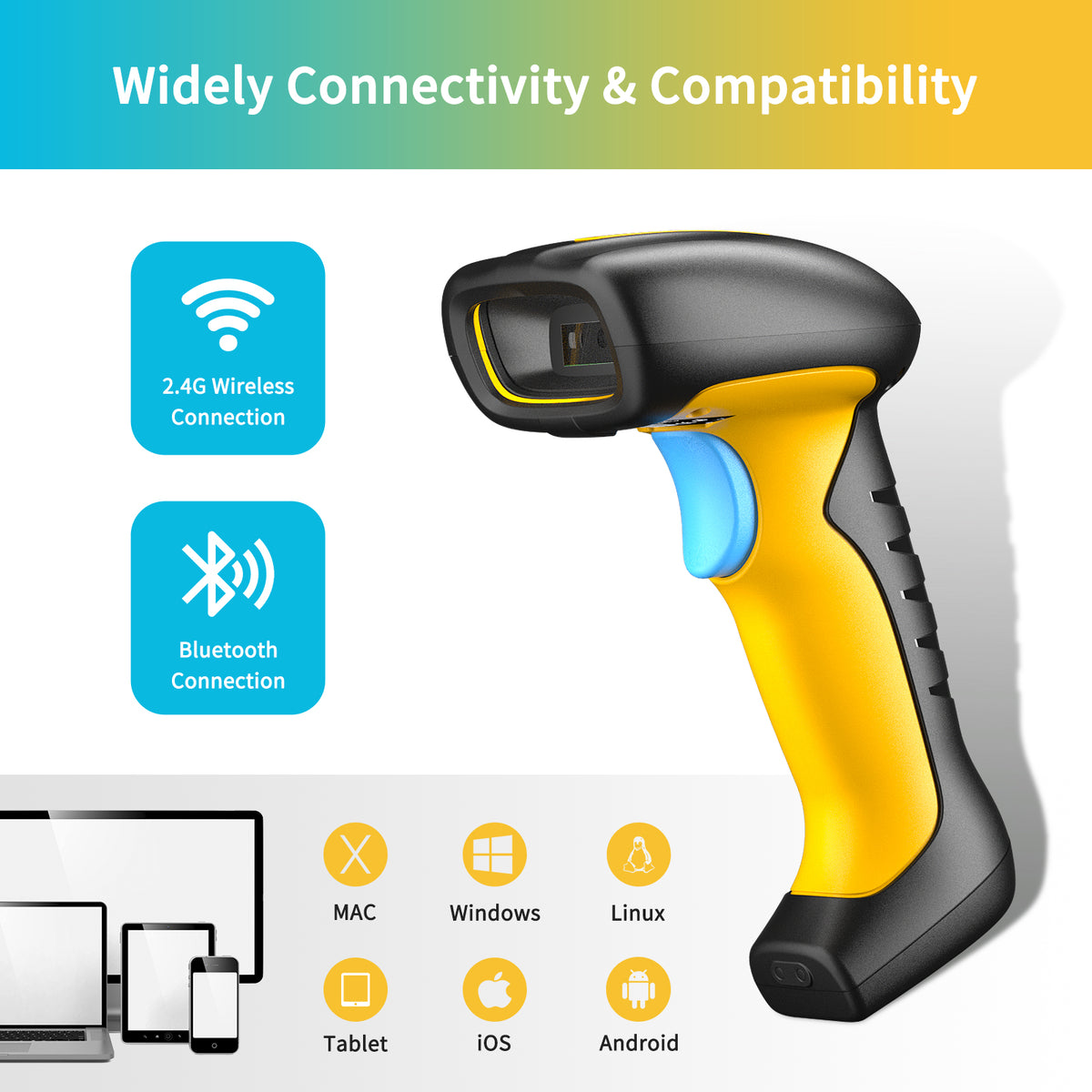 NETUM RD-1200 Rugged Industrial Wireless Barcode Scanner