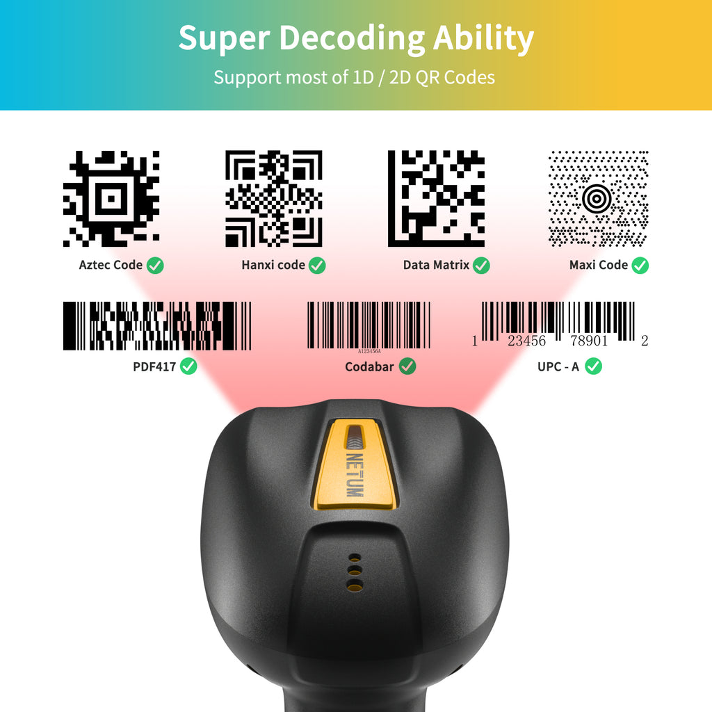 NETUM RD-1200 Rugged Industrial Wireless Barcode Scanner