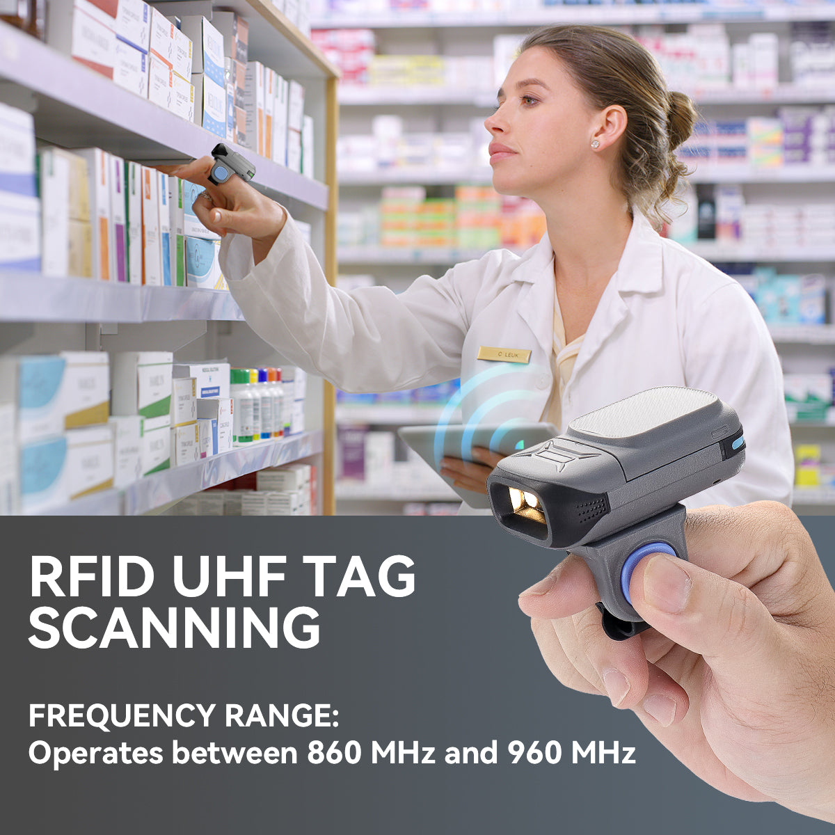 NETUM RF5520 Dual-Mode Ring Barcode Scanner