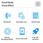 NETUM RS-8000PT Wearable Glove 2D Barcode Scanner