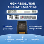 NETUM RW185 Dual-Mode Ring & Handheld 2D Wireless Barcode Scanner with OLED Real-Time Display