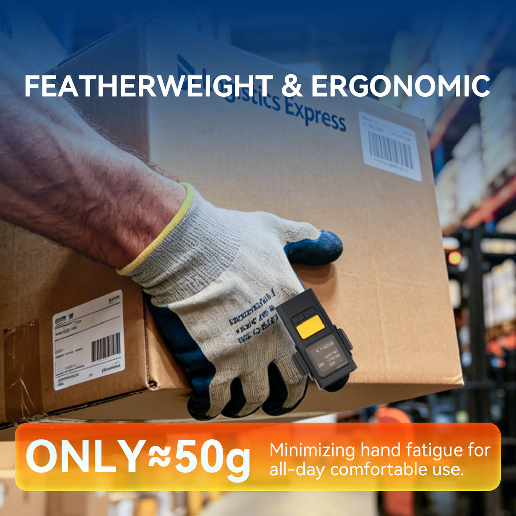NETUM RW185 Dual-Mode Ring & Handheld 2D Wireless Barcode Scanner with OLED Real-Time Display