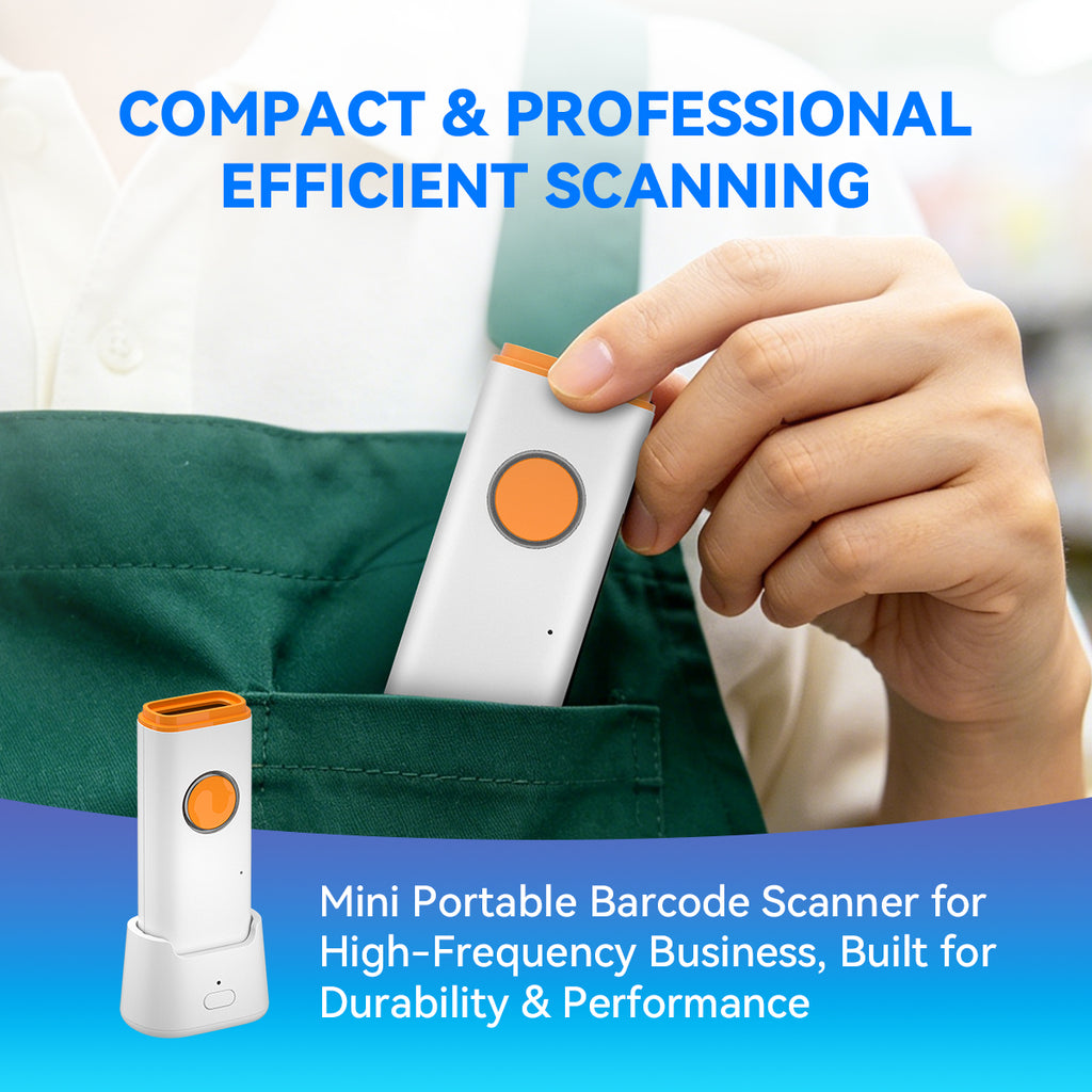 NETUM U820 High-Frequency Mini Portable 2D Wireless Barcode Scanner with Charging Base