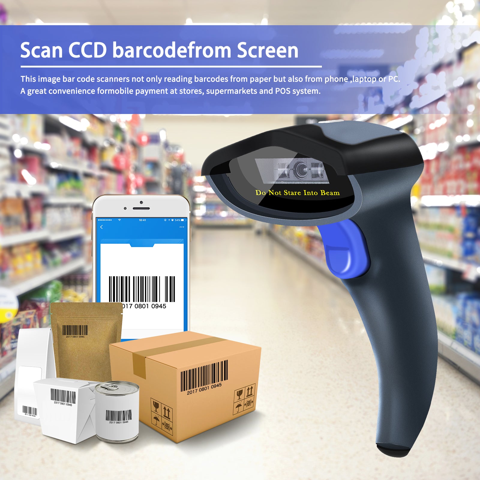 NETUM NT-W6-X 3-in-1 Bluetooth 2.4G Wireless CCD 1D Barcode Scanner