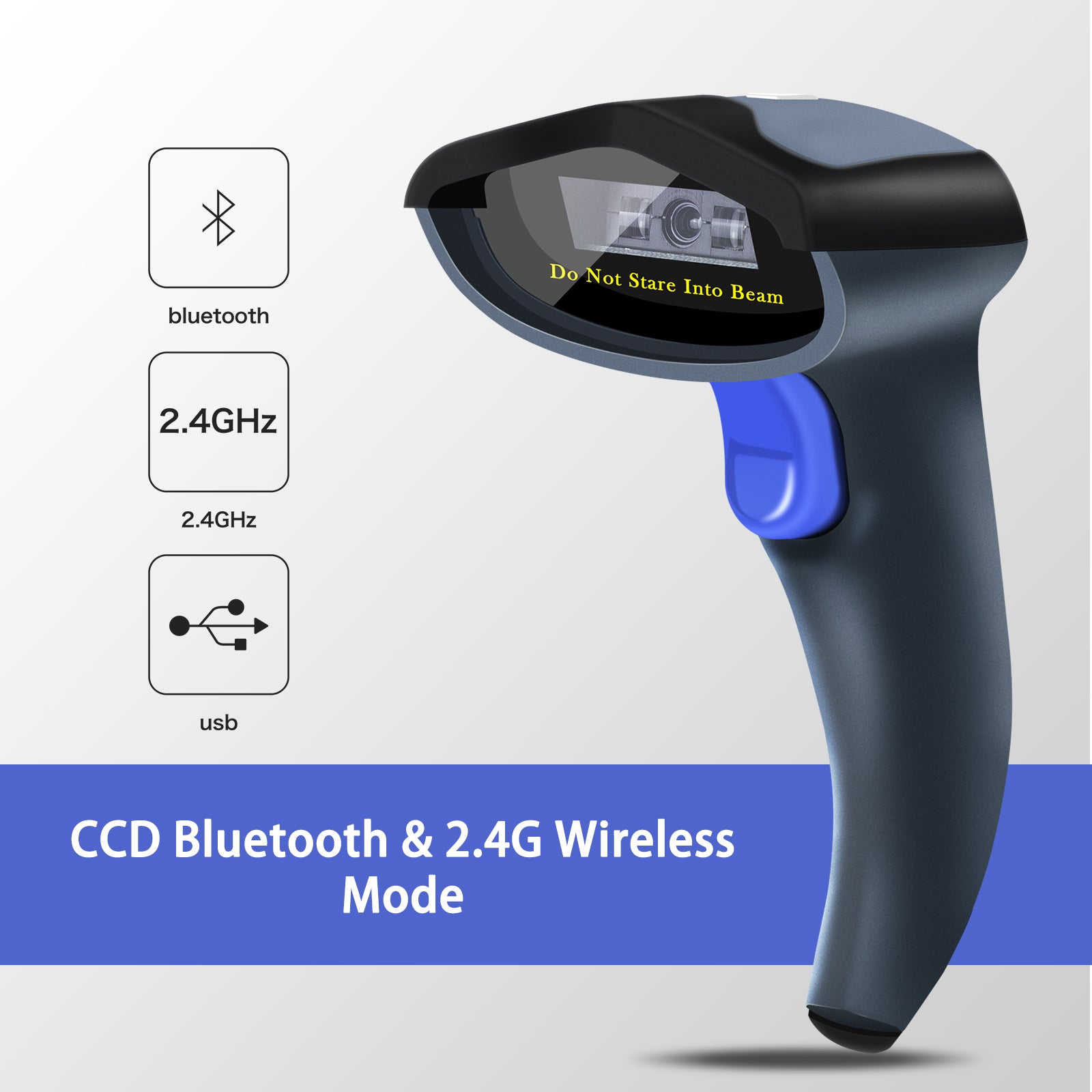 NETUM NT-W6-X 3-in-1 Bluetooth 2.4G Wireless CCD 1D Barcode Scanner