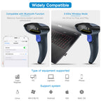 NETUM W8-X Bluetooth 5.0 & 2.4G Wireless 2D Barcode Scanner