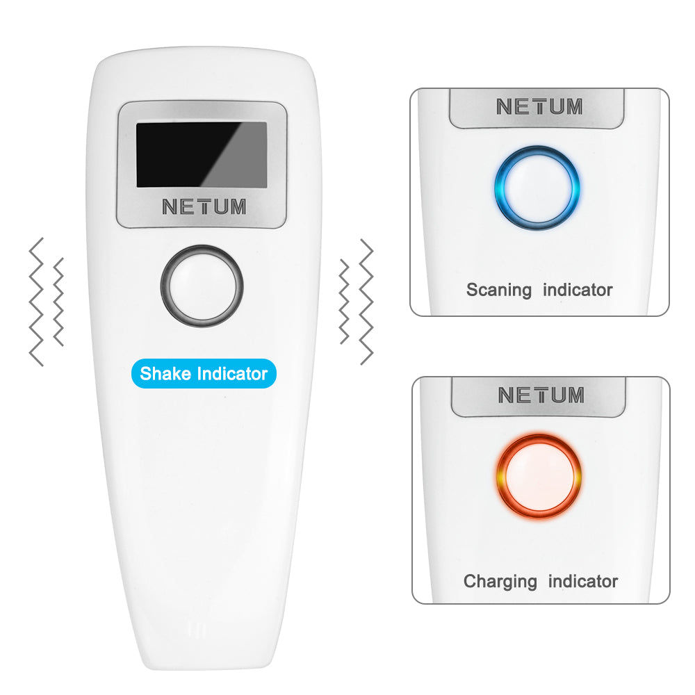 NETUM Z2S Mini 2D Wireless Barcode Scanner with LCD Display Screen