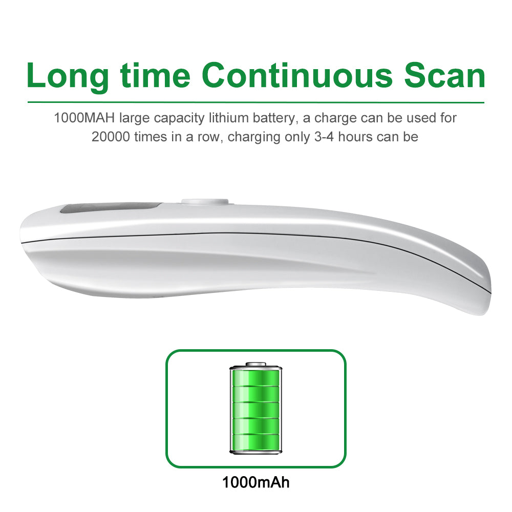 NETUM Z3S Mini 1D CCD Wireless Barcode Scanner with LCD Display Screen