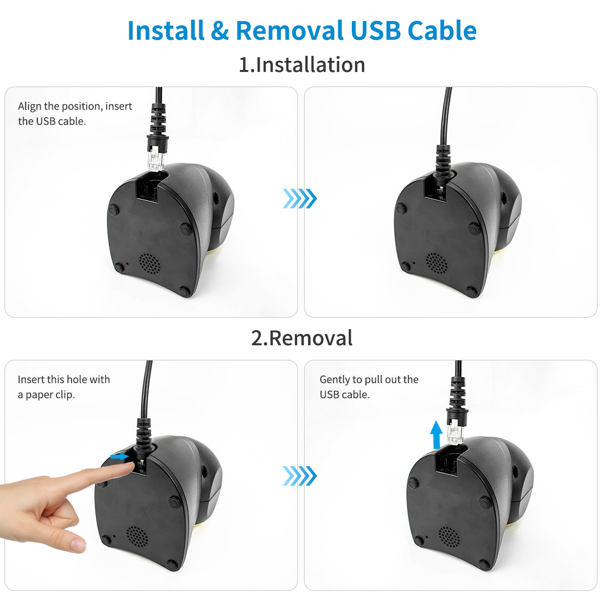 NETUM 2055M Desktop Hands‑Free Barcode Scanner
