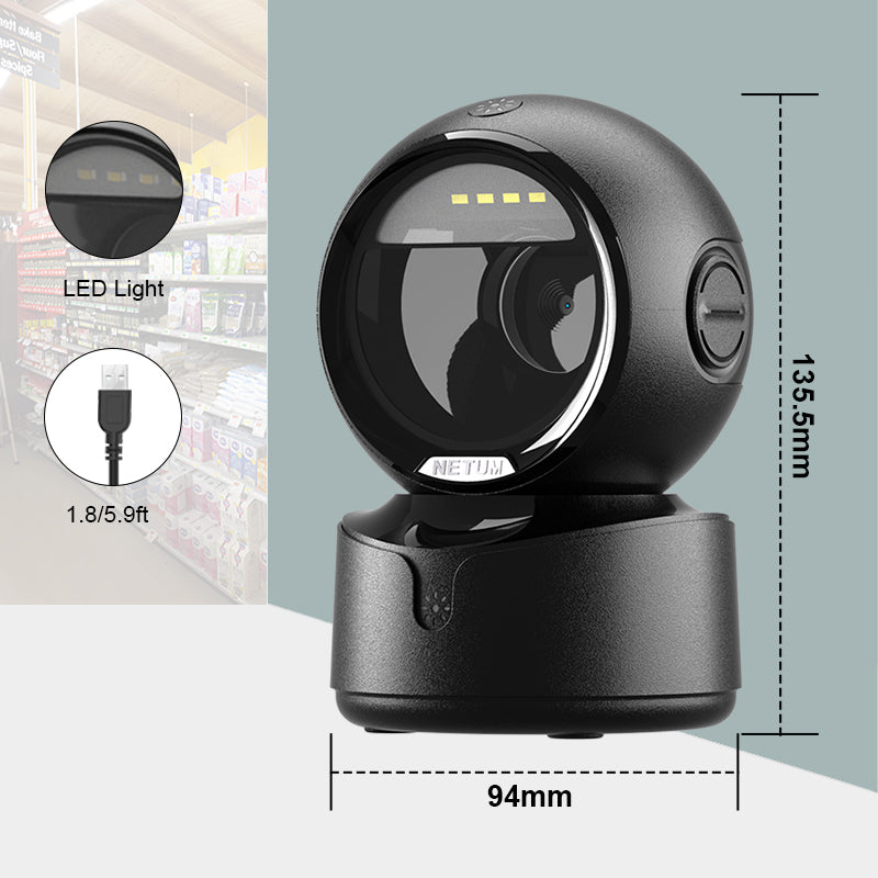 NETUM A6 Wireless Desktop Barcode Scanner