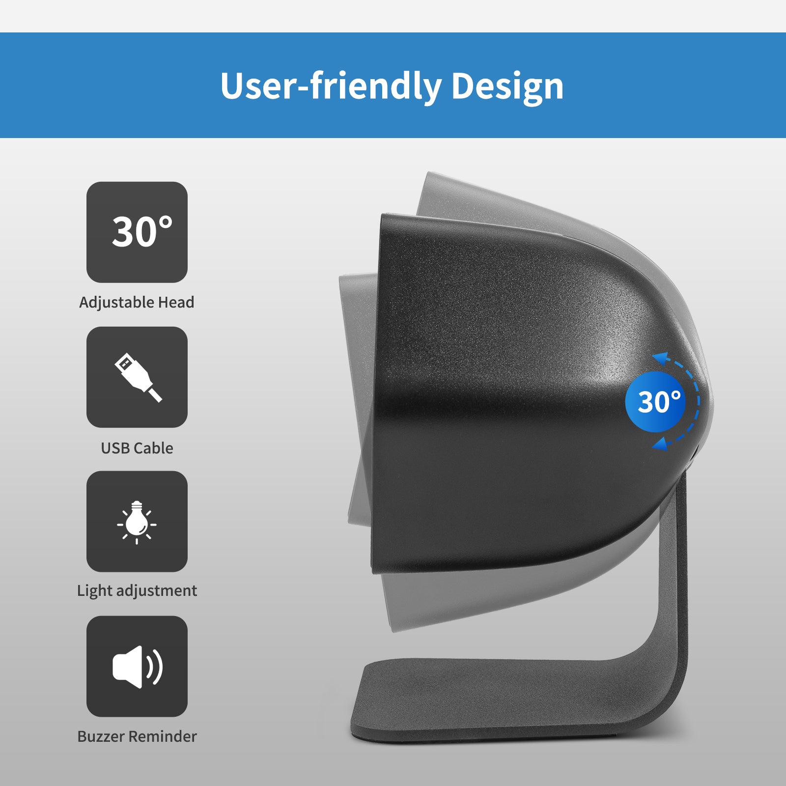 NETUM D‑8600 Desktop Hands‑Free Barcode Scanner