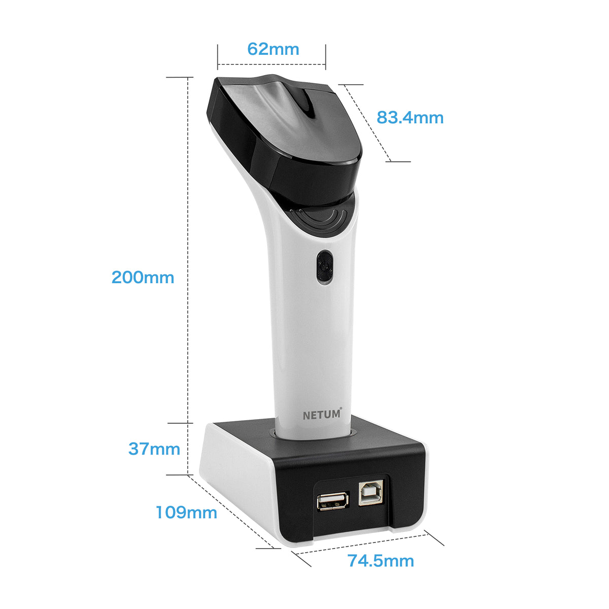 NETUM DS‑5000 1D CCD Wireless Barcode Scanner