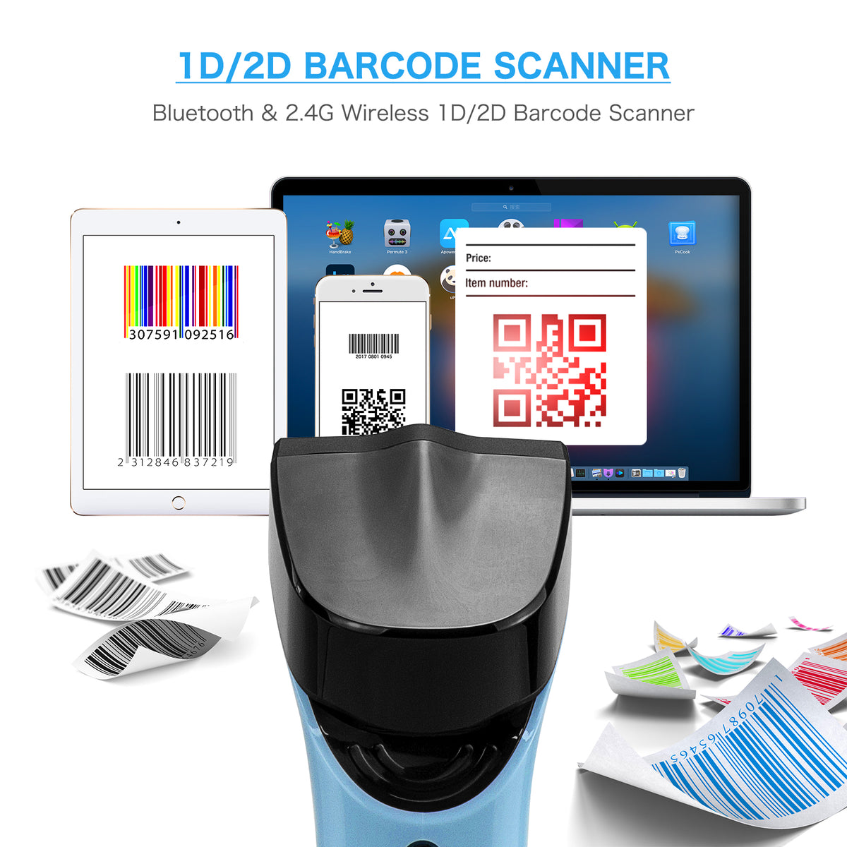 NETUM DS‑7500 2D Wireless Barcode Scanner