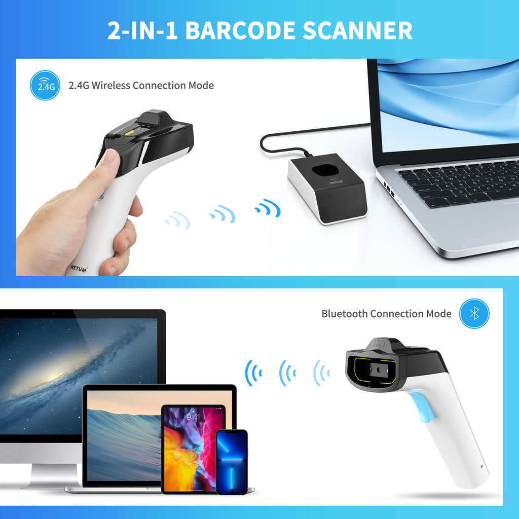 NETUM DS‑8500 Wireless 2D Barcode & UHF RFID Scanner