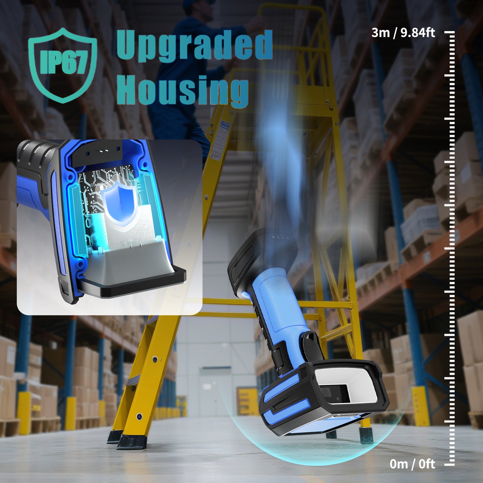 NETUM GY‑80U Industrial Wireless DPM Barcode Scanner