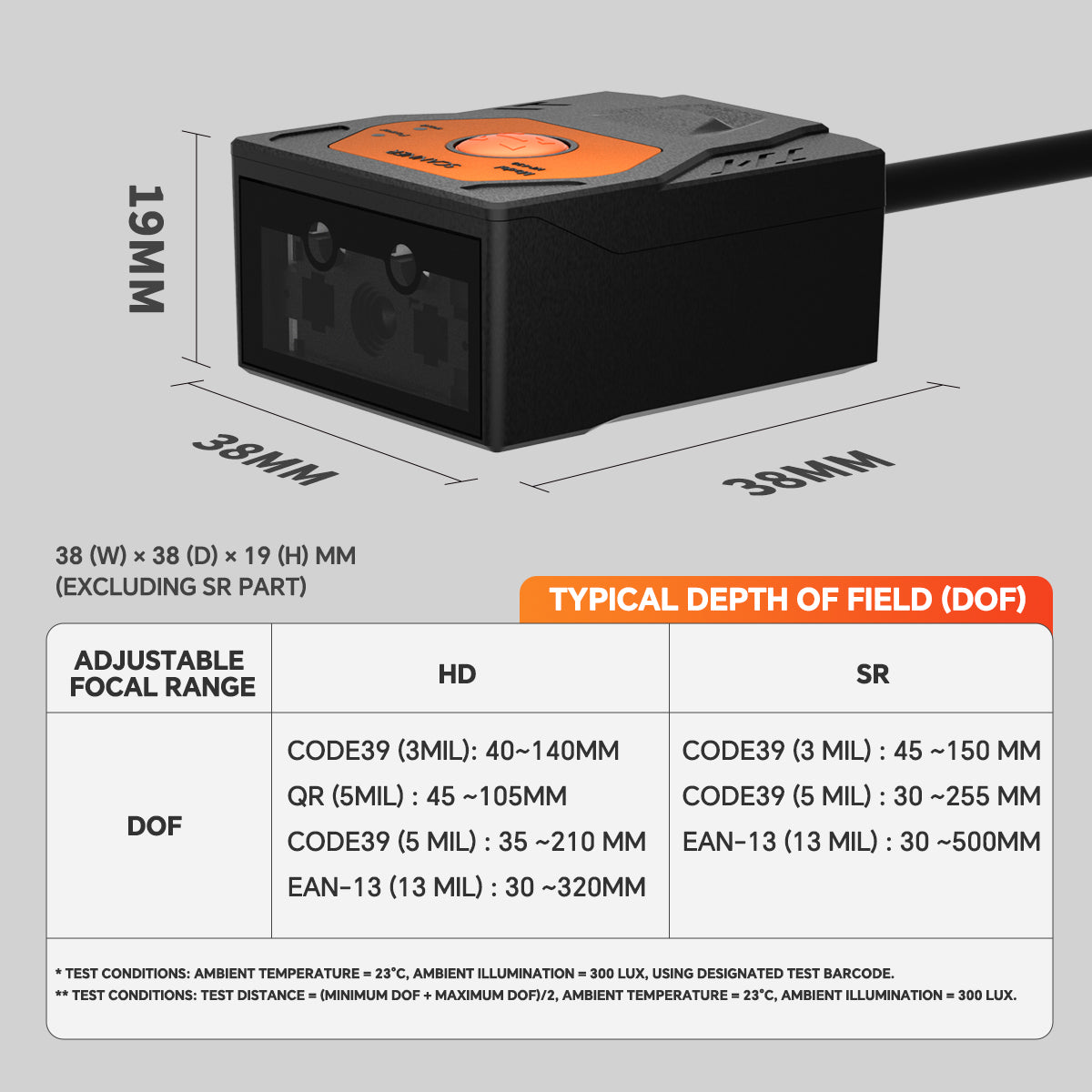 NETUM NT‑430 Mini Industrial Fixed Mount Barcode Reader
