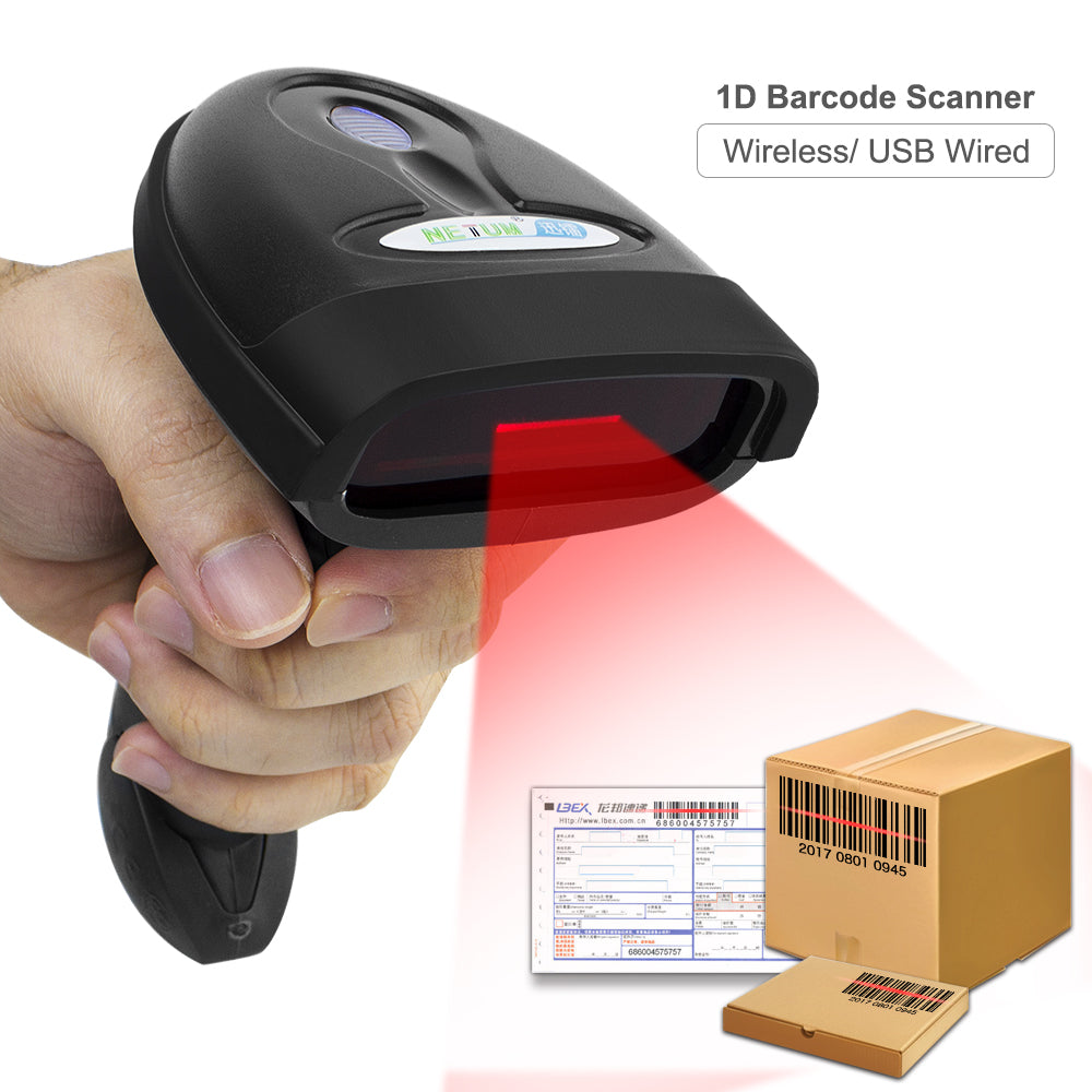 NETUM NT‑1698W 2.4G Wireless 1D Laser Barcode Scanner