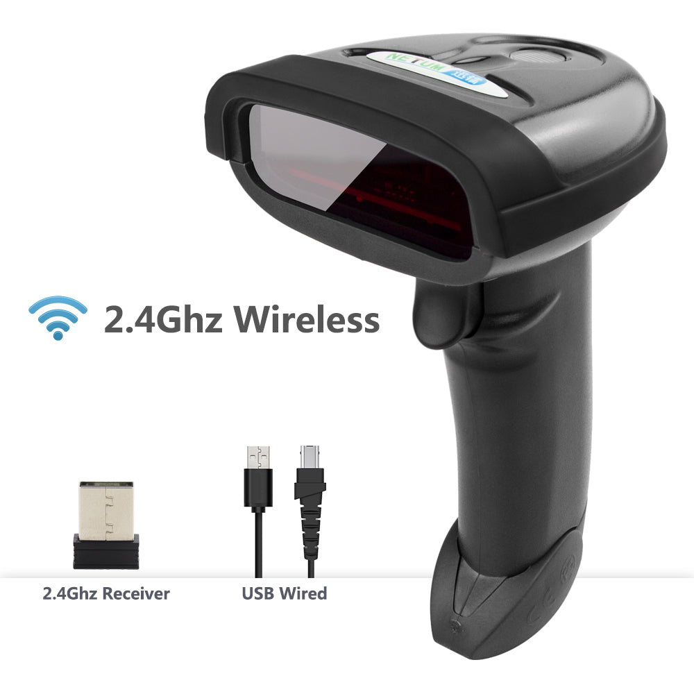 NETUM NT‑1698W 2.4G Wireless 1D Laser Barcode Scanner