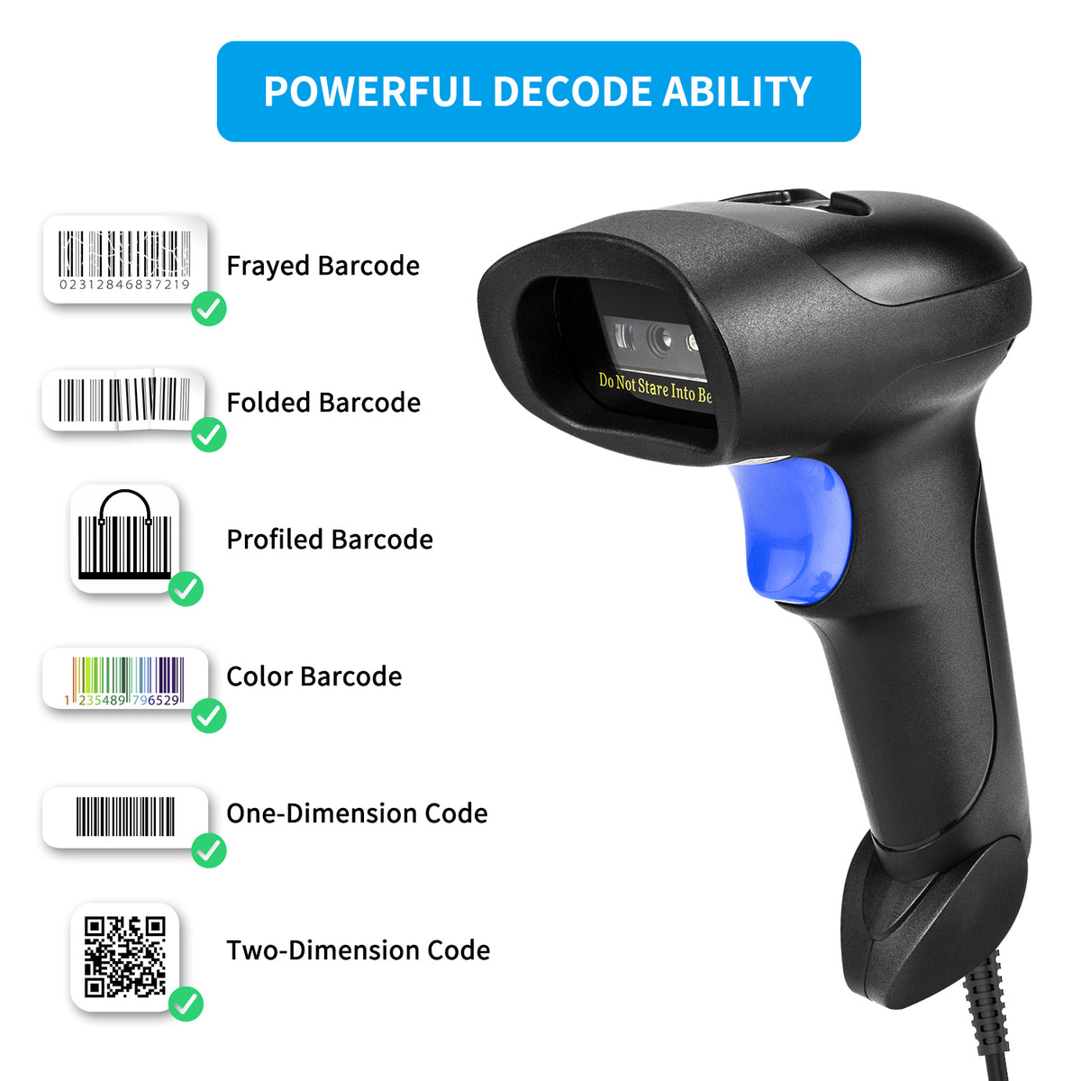 NETUM NT‑L5 Wired 2D Barcode Scanner