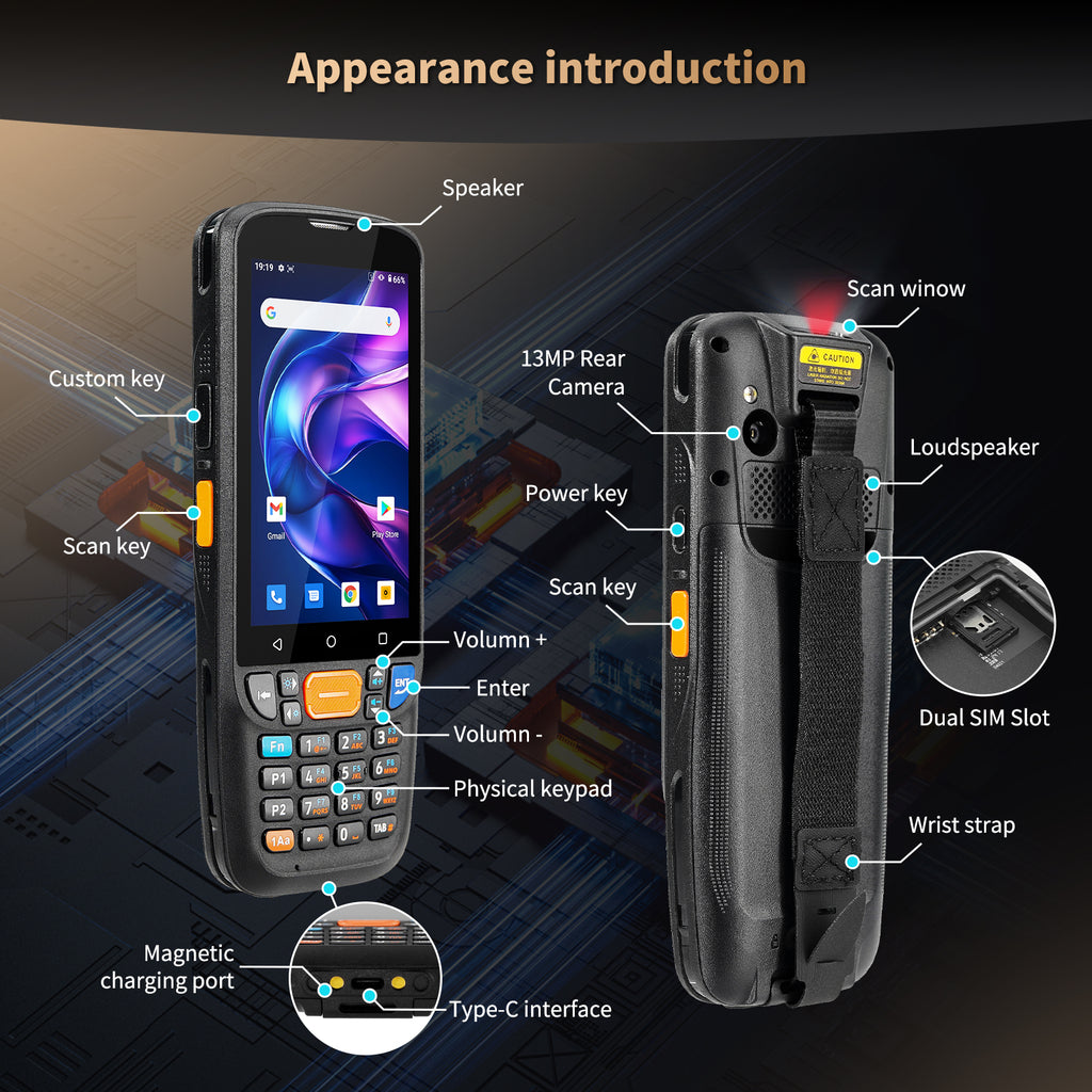 NETUM Q500 Rugged Android 11 PDA Mobile Computer