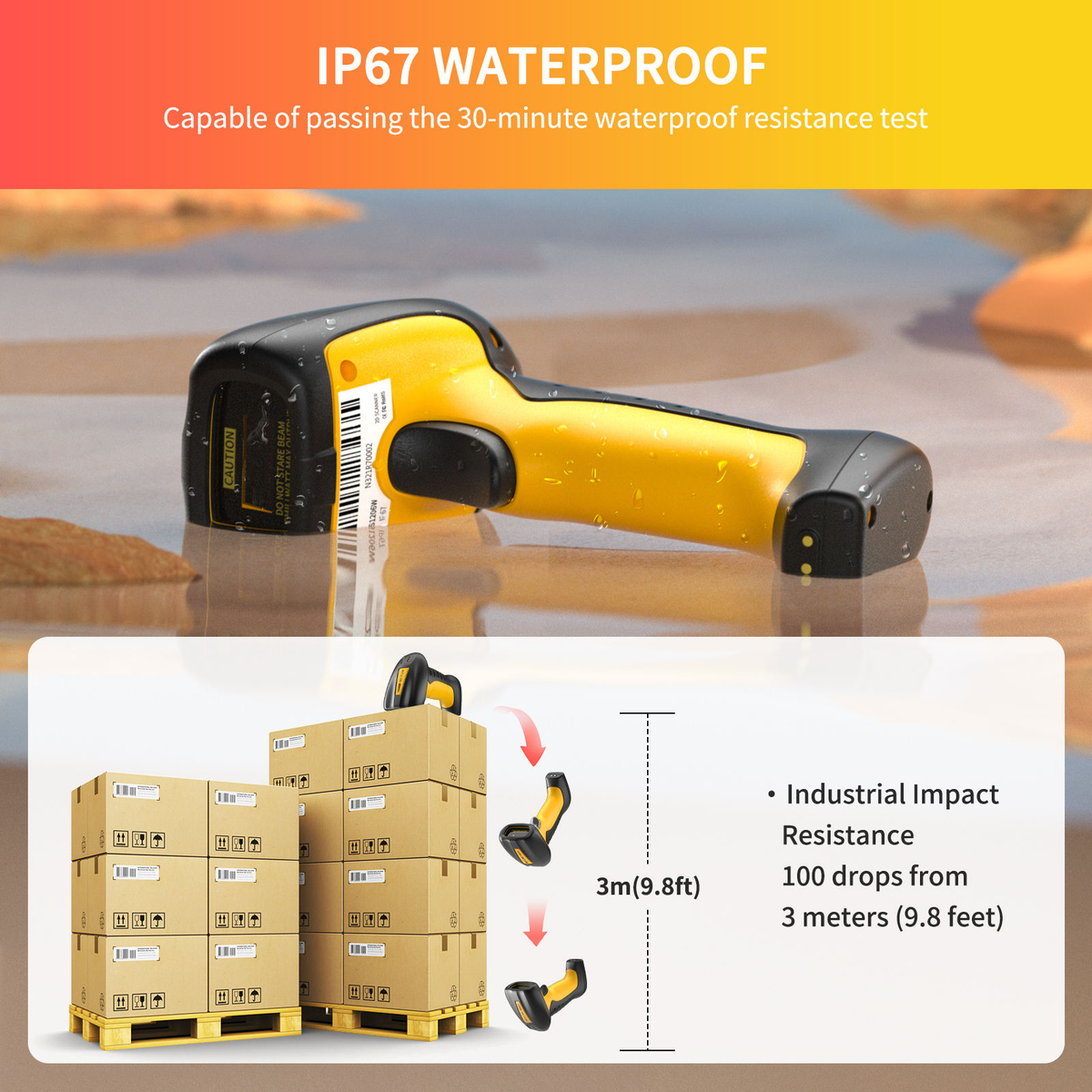 NETUM RD‑1202 Handheld Wired 1D 2D Barcode Scanner
